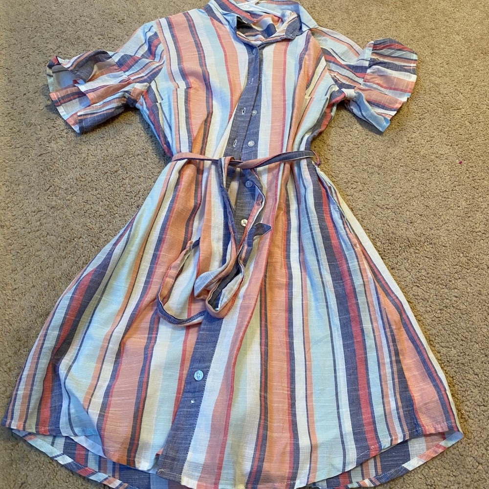 Collard Striped Dress